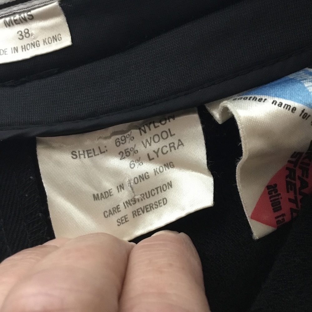Ossi Ski Wear Men’s Black Wool Blend Ski Pants Size 38 - Picture 8 of 9